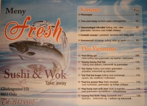 meny sushi og Wok bilde 2