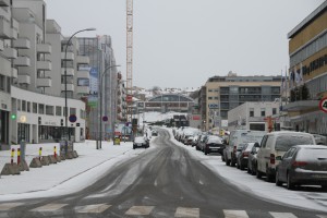 Gladengveien og usikker is på teglverksdammen 025