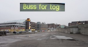 Buss for tog på Ensjø 1