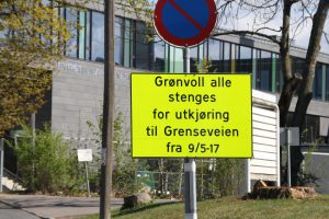 Grønnvoll allee stengt 002